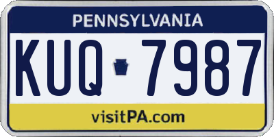 PA license plate KUQ7987