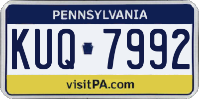 PA license plate KUQ7992