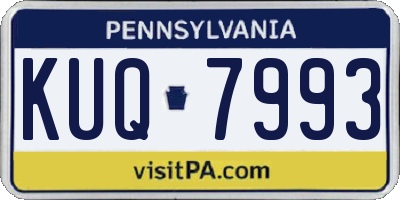 PA license plate KUQ7993