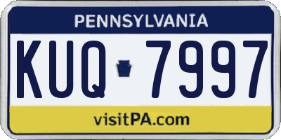 PA license plate KUQ7997