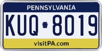 PA license plate KUQ8019