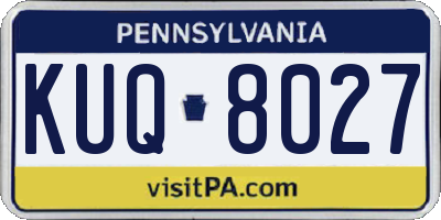 PA license plate KUQ8027