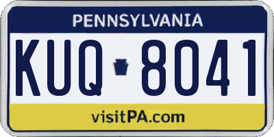 PA license plate KUQ8041