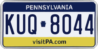 PA license plate KUQ8044