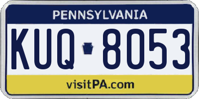 PA license plate KUQ8053