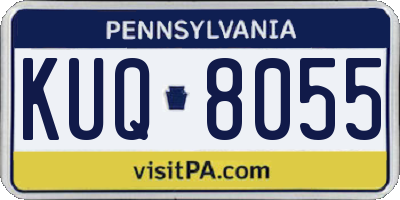 PA license plate KUQ8055
