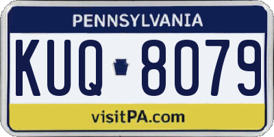 PA license plate KUQ8079