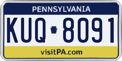 PA license plate KUQ8091