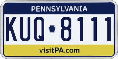 PA license plate KUQ8111
