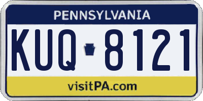 PA license plate KUQ8121