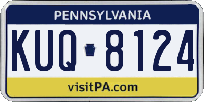 PA license plate KUQ8124