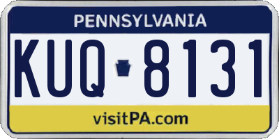 PA license plate KUQ8131