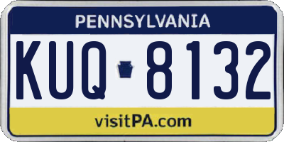 PA license plate KUQ8132