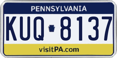 PA license plate KUQ8137