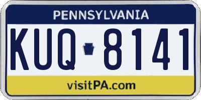 PA license plate KUQ8141