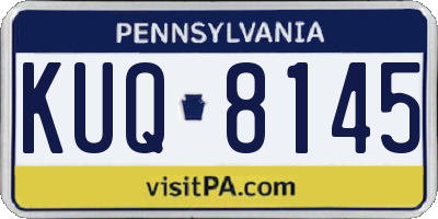 PA license plate KUQ8145