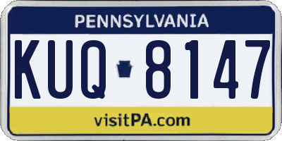 PA license plate KUQ8147