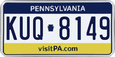 PA license plate KUQ8149