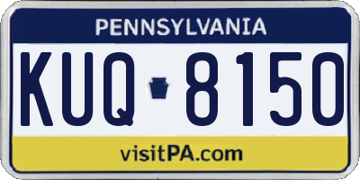 PA license plate KUQ8150