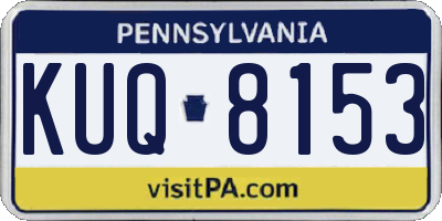 PA license plate KUQ8153