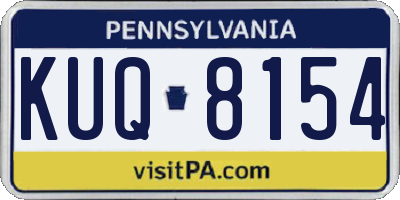 PA license plate KUQ8154