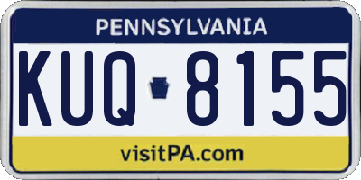 PA license plate KUQ8155