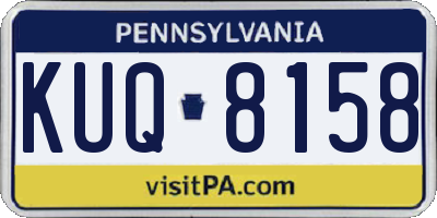 PA license plate KUQ8158