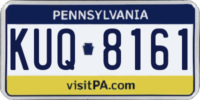 PA license plate KUQ8161