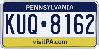 PA license plate KUQ8162