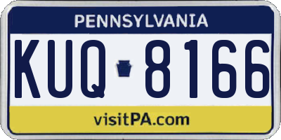 PA license plate KUQ8166