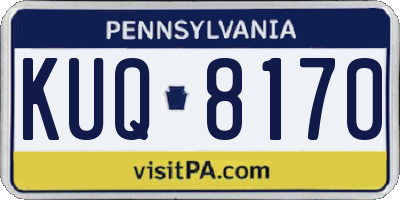 PA license plate KUQ8170