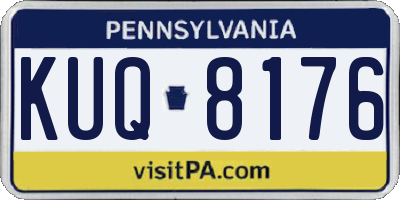 PA license plate KUQ8176