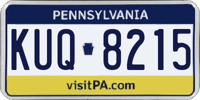 PA license plate KUQ8215