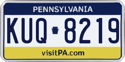PA license plate KUQ8219