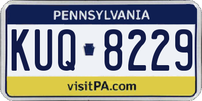 PA license plate KUQ8229
