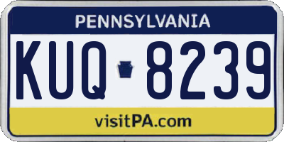 PA license plate KUQ8239