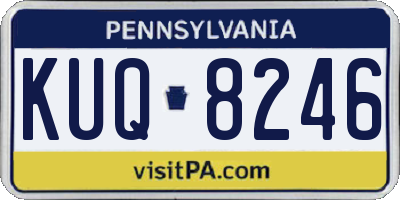 PA license plate KUQ8246