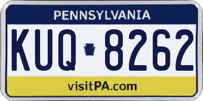 PA license plate KUQ8262