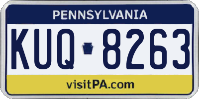 PA license plate KUQ8263