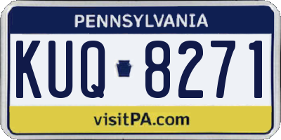 PA license plate KUQ8271