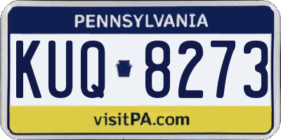 PA license plate KUQ8273