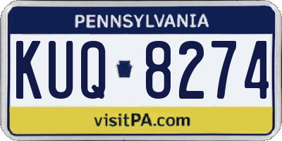 PA license plate KUQ8274
