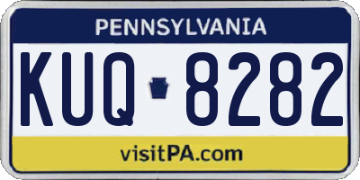 PA license plate KUQ8282