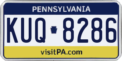 PA license plate KUQ8286