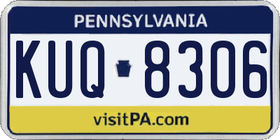 PA license plate KUQ8306