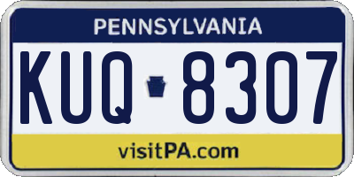 PA license plate KUQ8307