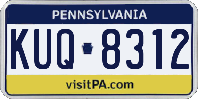 PA license plate KUQ8312