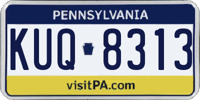 PA license plate KUQ8313