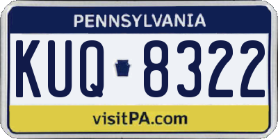 PA license plate KUQ8322
