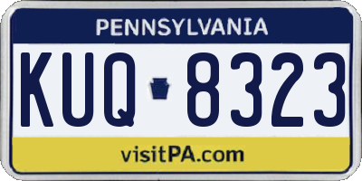 PA license plate KUQ8323